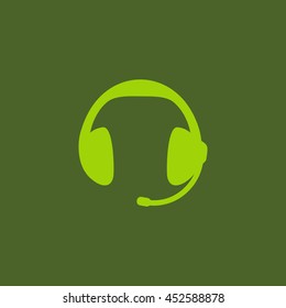 Headphones icon Flat.