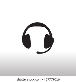 Headphones icon Flat.