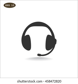 Headphones icon Flat.