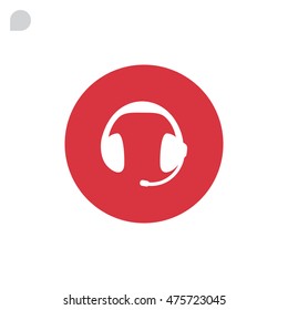 Headphones icon Flat.