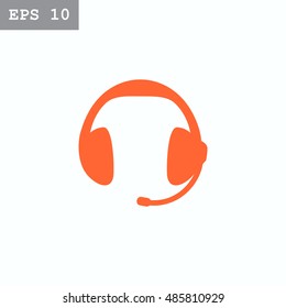 Headphones icon Flat.