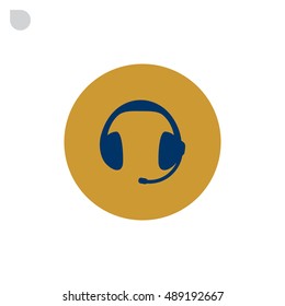 Headphones icon Flat.