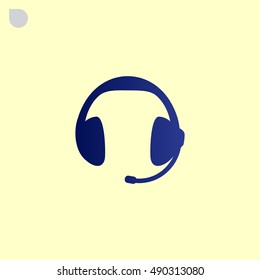 Headphones icon Flat.