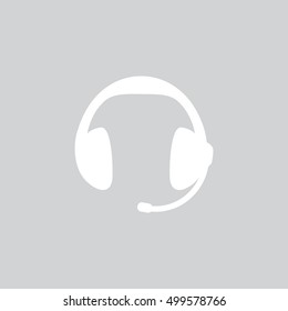 Headphones icon Flat.