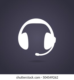 Headphones icon Flat.