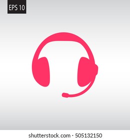 Headphones icon Flat.