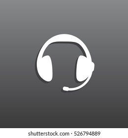 Headphones icon Flat.