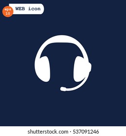 Headphones icon Flat.