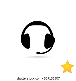 Headphones icon Flat.