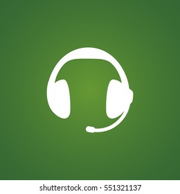 Headphones icon Flat.