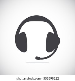 Headphones icon Flat.
