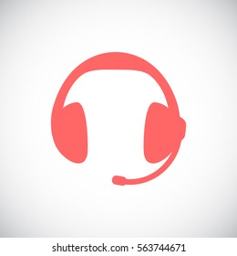 Headphones icon Flat.