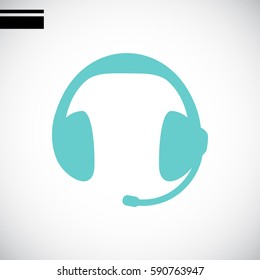 Headphones icon Flat.