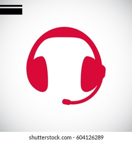 Headphones icon Flat.
