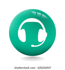 Headphones icon Flat.