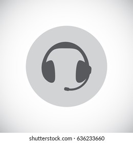 Headphones icon Flat.