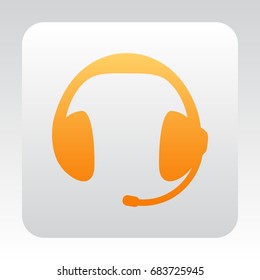 Headphones icon Flat.
