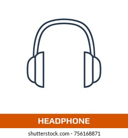 Headphones icon Flat.