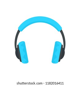 Headphones icon. Flat illustration of headphones vector icon for web design