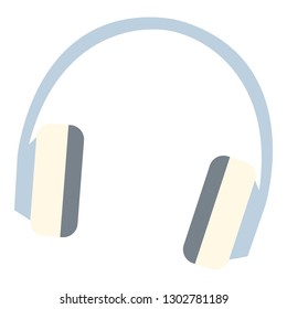 Headphones icon. Flat illustration of headphones vector icon for web design