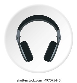 Headphones icon. Flat illustration of headphones vector icon for web