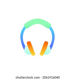 headphones icon in gradient color style