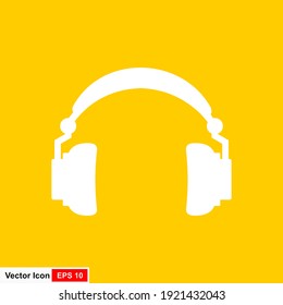Headphones icon. Illustration of flat headphones icon design.
