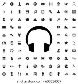 Headphones icon illustration isolated vector sign symbol. entertainment icons vector set.