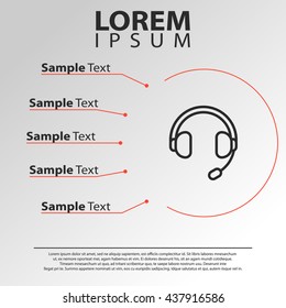 headphones icon. headphones  infographics template