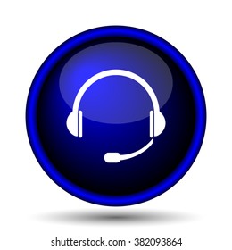 Headphones icon. Internet button on white background. EPS10 vector
