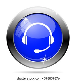 Headphones icon. Internet button on white background. EPS10 vector