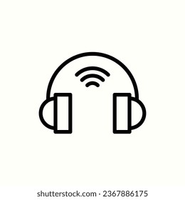 headphones icon, isolated icon in light background, perfect for website, blog, logo, graphic design, social media, UI, mobile app
