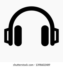 Headphones Icon isolated minimal single flat linear icon for application and info-graphic. Commercial line vector icon for websites and mobile minimalistic flat design.