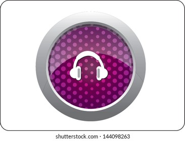 headphones icon isolated on white background