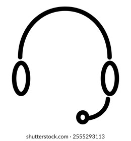 Headphones icon isolated on white background. Vector illustration.