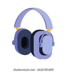 Ícone de fones de ouvido isolado no fundo branco. Fone de ouvido portátil sem fio. Ilustração de vetor plano.