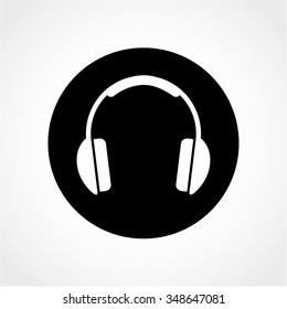 Headphones Icon Isolated on White Background