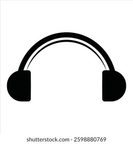 Headphones icon isolated icon. Technical support, audio headphone vector illustration.