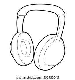 Headphones icon. Isometric 3d illustration of headphones vector icon for web
