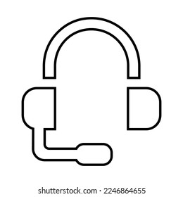Headphones Icon in Line Style