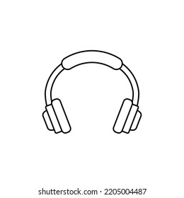 headphones icon in line style icon, isolated on white background