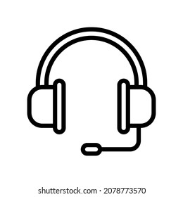 Headphones Icon, Line style icon vector illustration, Suitable for website, mobile app, print, presentation, infographic and any other project.