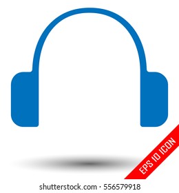 Headphones icon. Headphones logo. Flat icon of the headphones.
