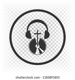 Headphones icon. Headphones logo. Flat icon of the headphones. Vector illustration