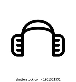 headphones icon or logo isolated sign symbol vector illustration - high quality black style vector icons
