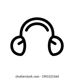 headphones icon or logo isolated sign symbol vector illustration - high quality black style vector icons
