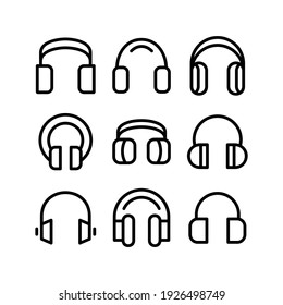 headphones icon or logo isolated sign symbol vector illustration - Collection of high quality black style vector icons
