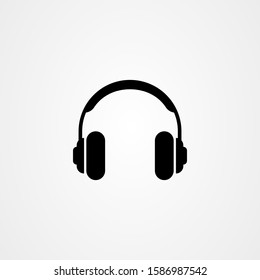 Headphones icon logo vector design