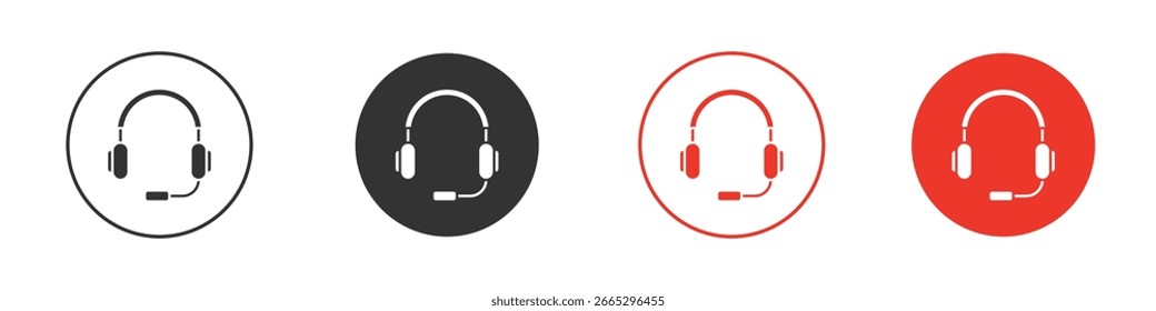 Ícone de fones de ouvido para logotipo, símbolo de sinal de vetor para design