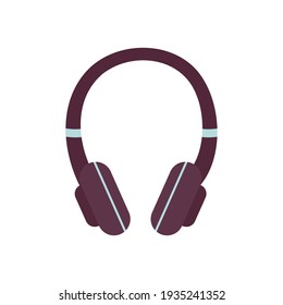 Headphones icon. Modern fashion accessory and element for listening to music. Vector illustration
